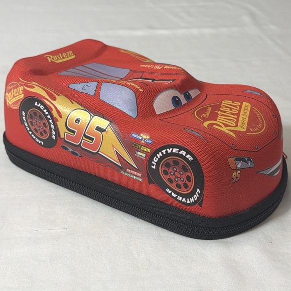 Pixar Cars Lightning McQueen 95 Rust-Eze 3D Zip Pencil Case Disney Store - Picture 2 of 16